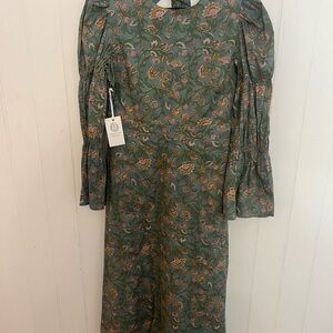 Hyacinth house Floral Green Dress